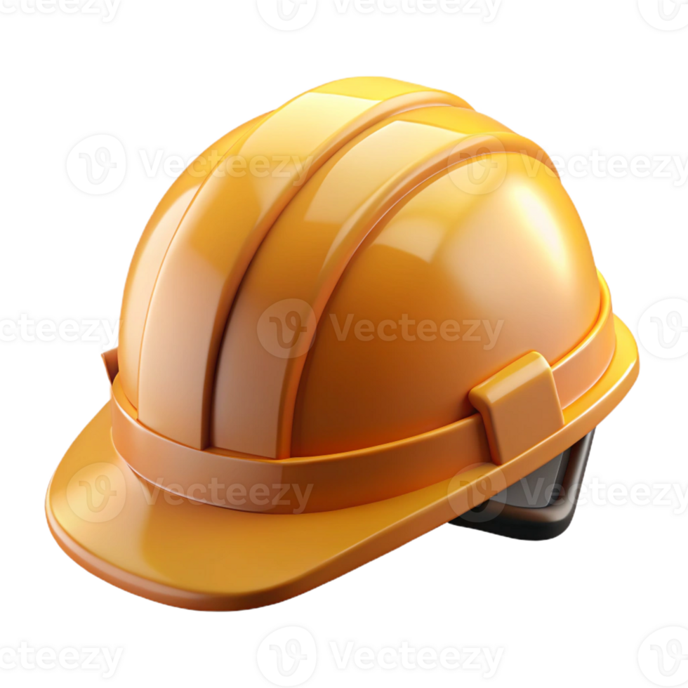 unforgettable elegant Construction helmet safety gear, with Transparent Background masterfully captured png
