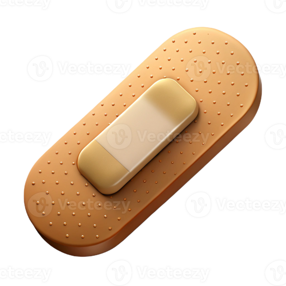 impressive tropical Professional render, isolated cutout, hyper-specific, single bandaid, beige with Transparent Background high quality png