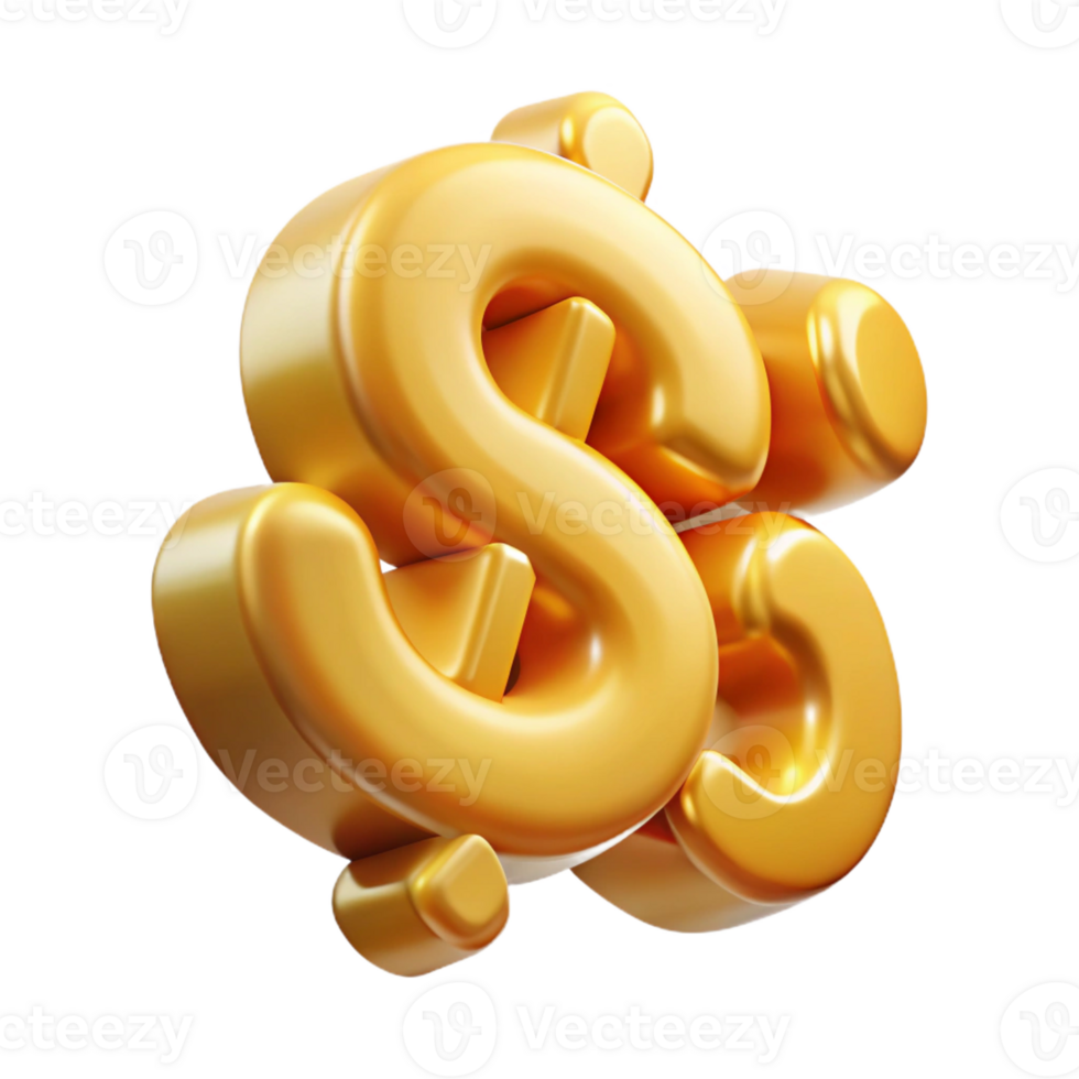 exemplary industrial A stylized, abstract dollar sign made of flowing gold coins with Transparent Background gallery standard png