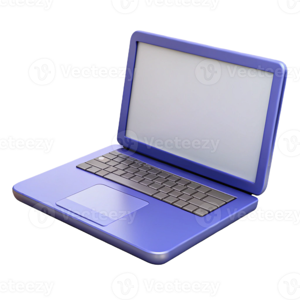 sumptuous renaissance Laptop, open, blank screen, with Transparent Background top-tier png