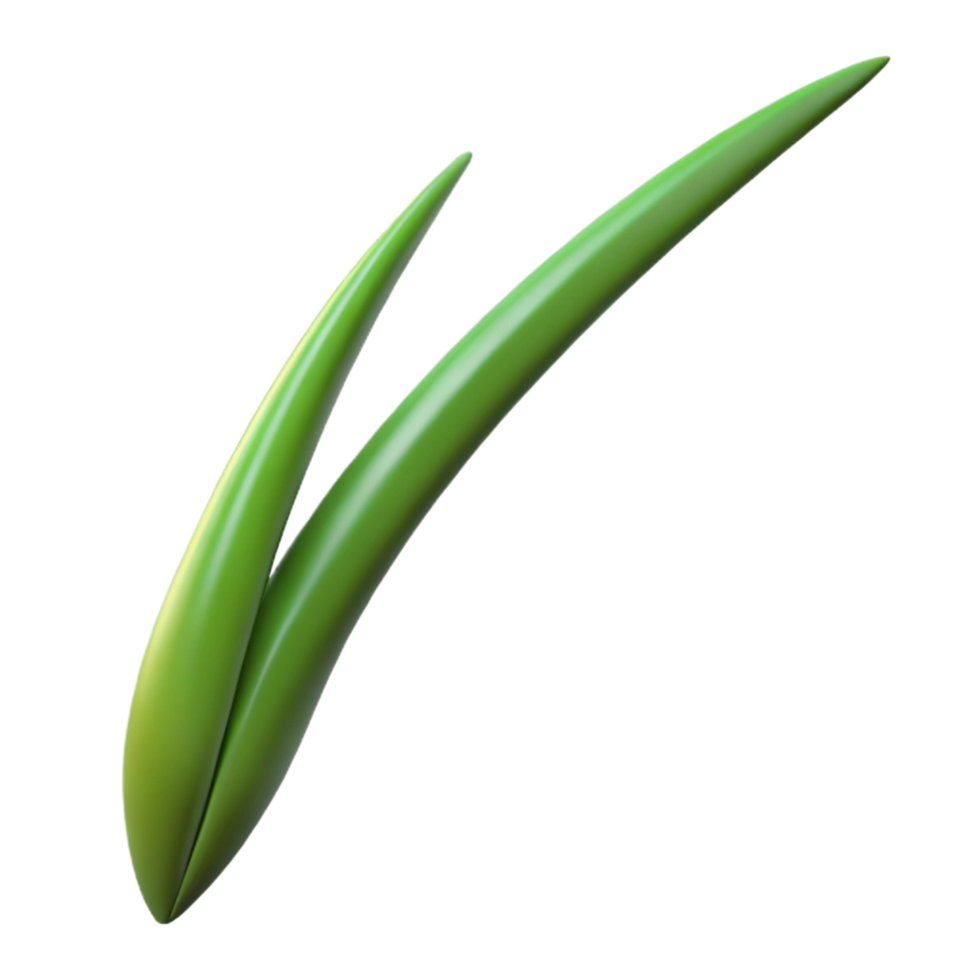 dramatic iconic Single blade of grass with Transparent Background png