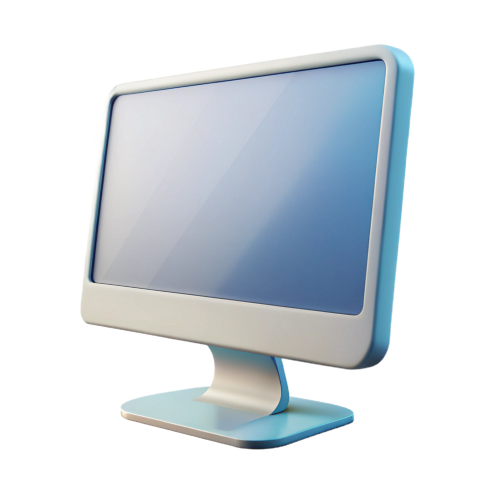 glorious victorian Desktop computer monitor with thin bezel with Transparent Background sharp png