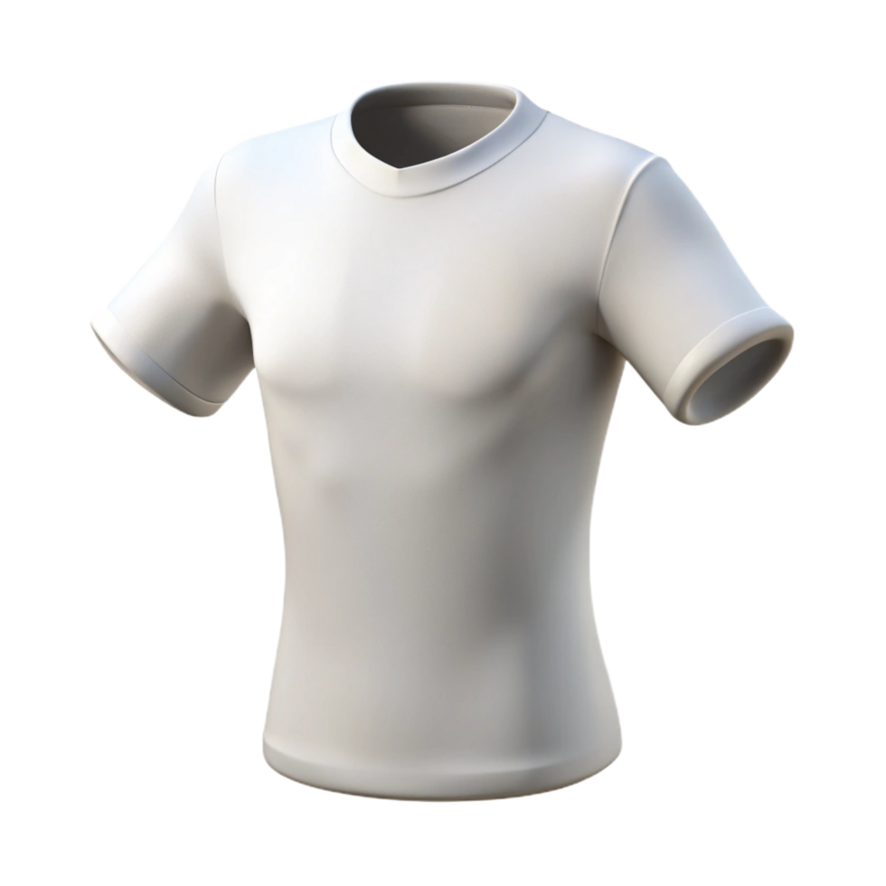extraordinary joyful industrial Professional render of a single white cotton t-shirt, hyper-specific, isolated cutout with Transparent Background crisp png