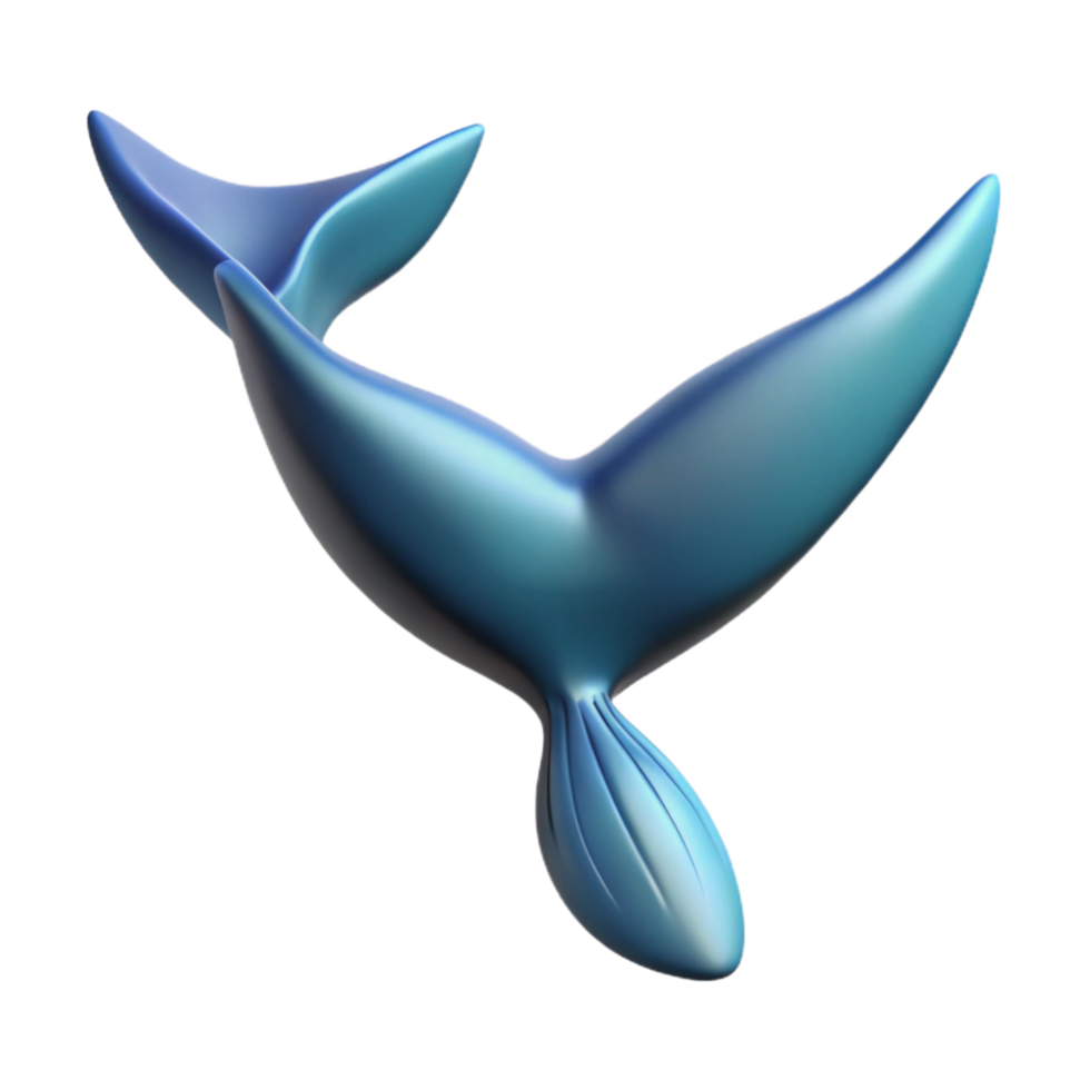 dreamy elegant Whale, humpback, tail fin, with Transparent Background artisan png