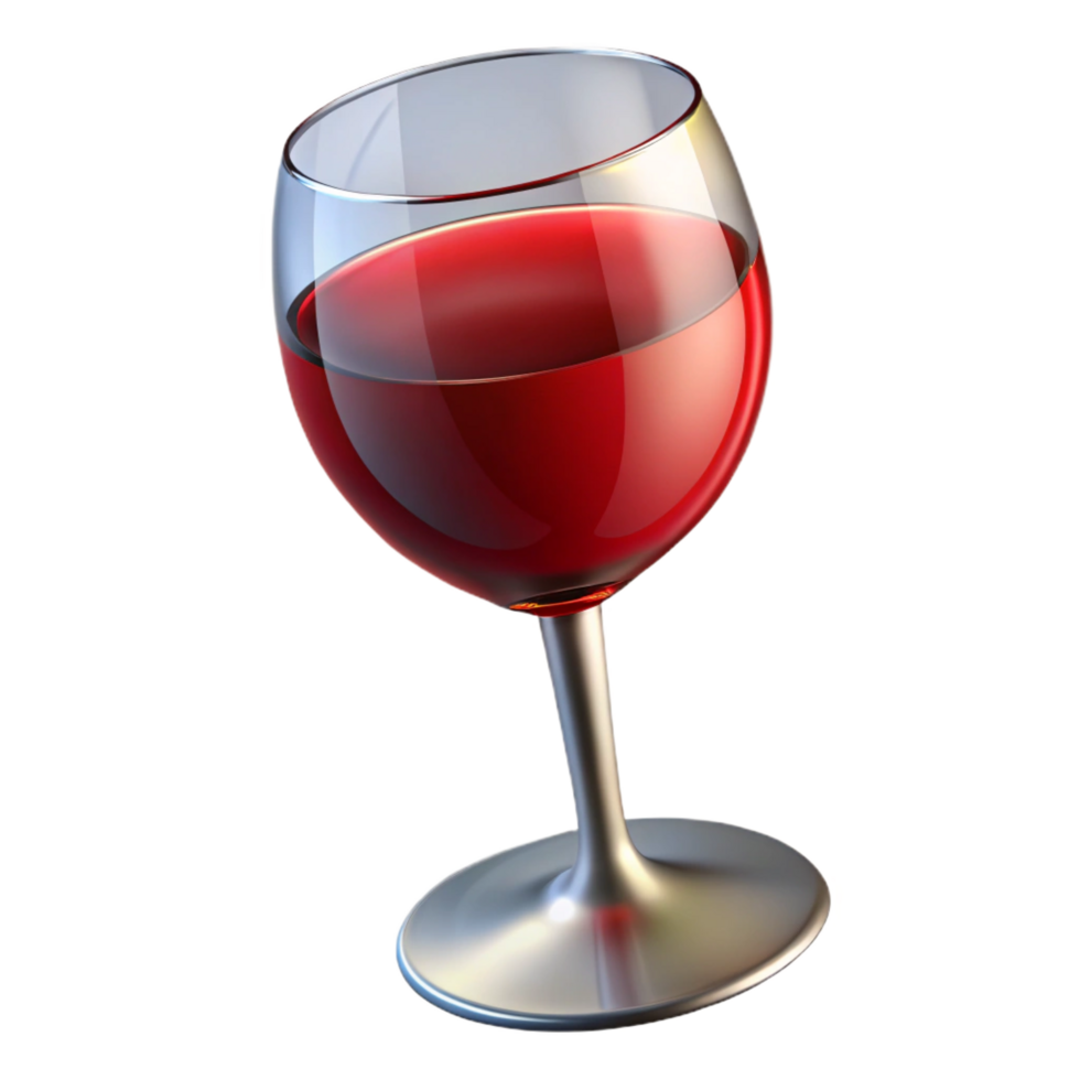 enchanting exemplary Wine glass, filled with red wine, with Transparent Background png