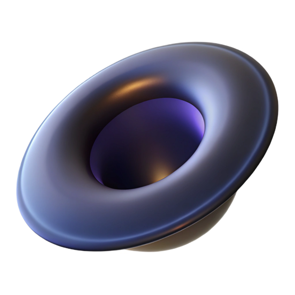 glorious distinguished Hyper-specific professional render, isolated cutout, of a single, photorealistic black hole, warping spacetime with Transparent Background png