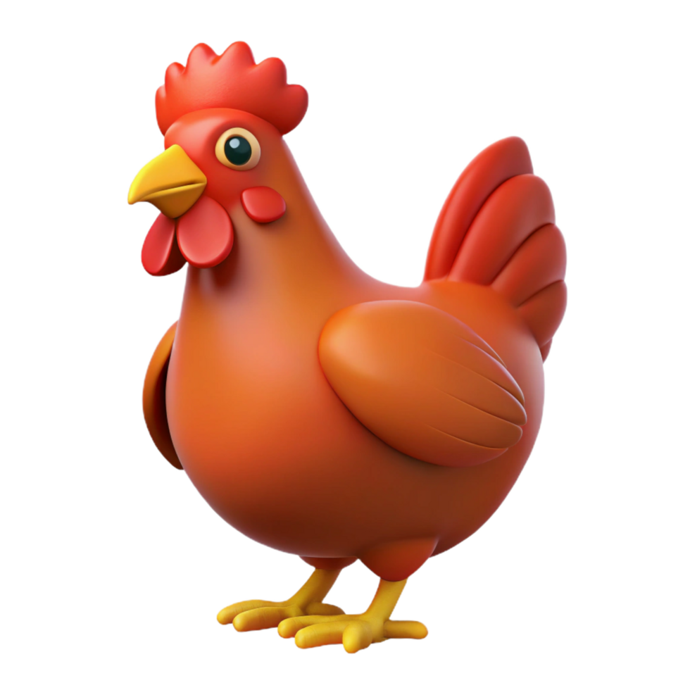 exemplary nordic Chicken, Rhode Island Red, hen, clucking with Transparent Background ultra HD png