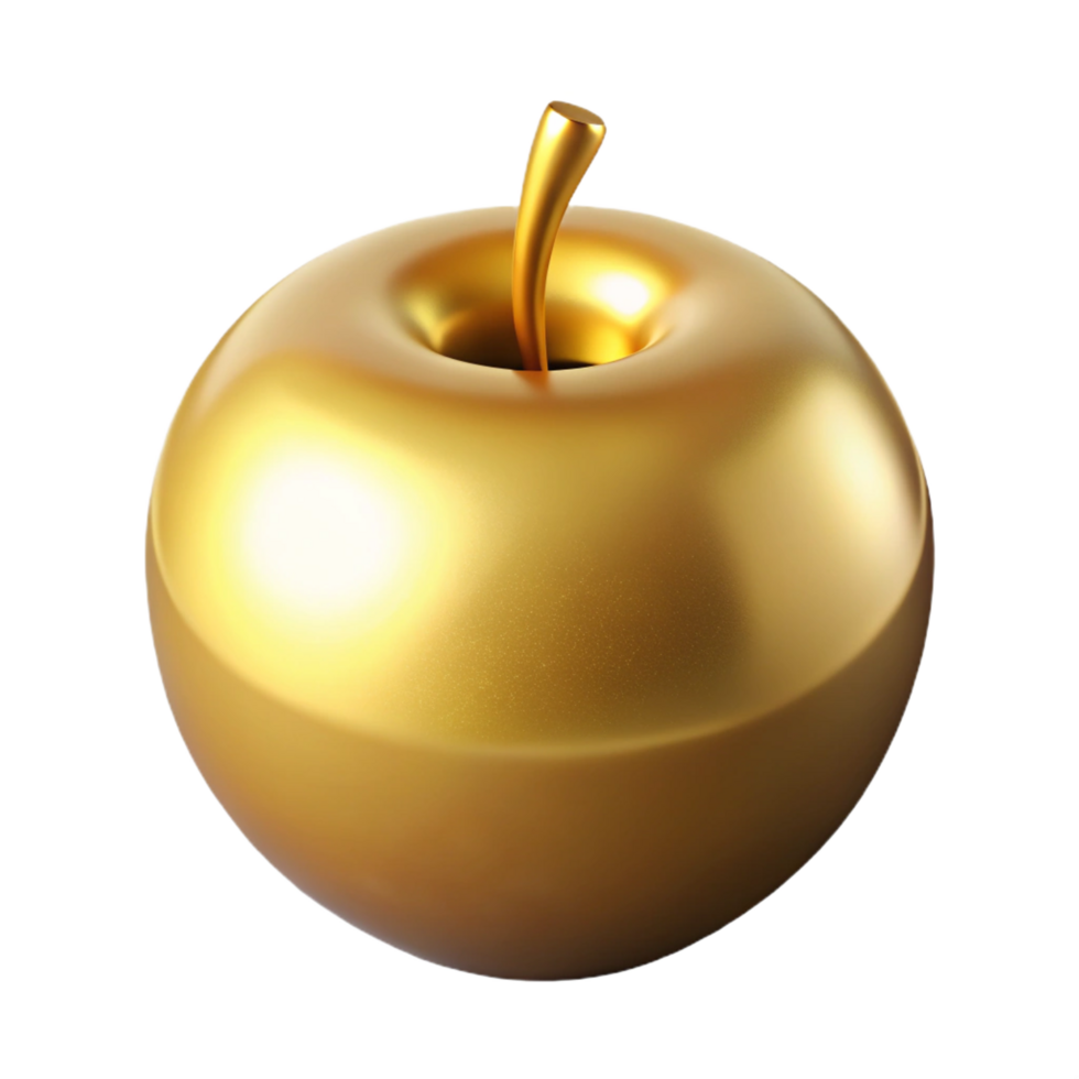 elegant ethereal victorian Golden Apple of Discord, Trojan War catalyst, with Transparent Background top-tier png