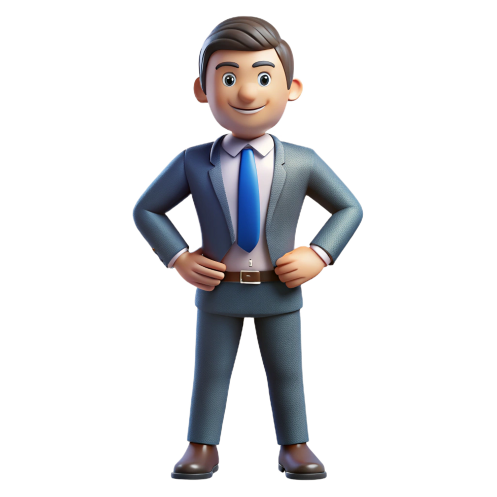 calm wonderful Serious businessman, power pose, with Transparent Background gallery standard png