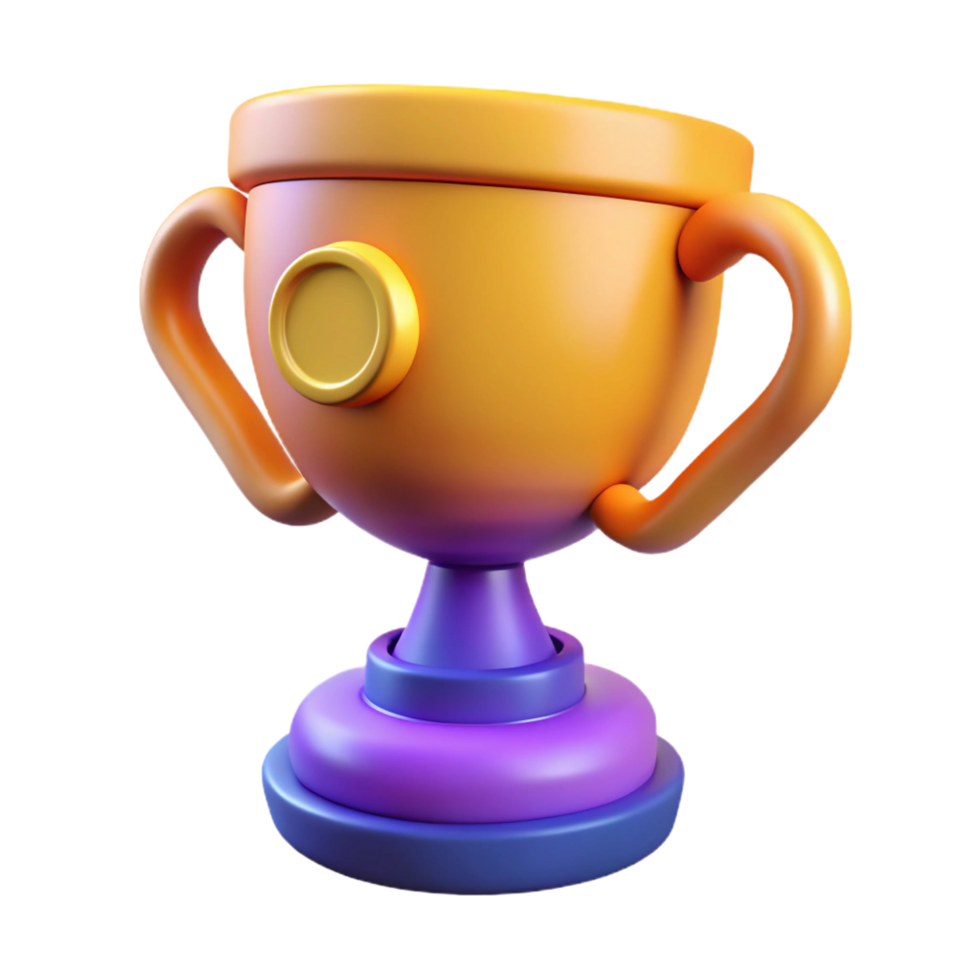 dreamy fascinating A stylized trophy cup, abstract and victorious with Transparent Background luxury png