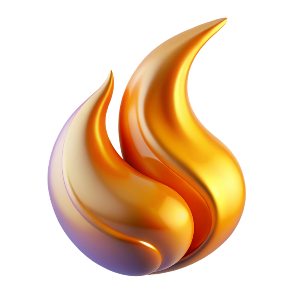 captivating unforgettable A flowing, abstract shape resembling a flame with Transparent Background png