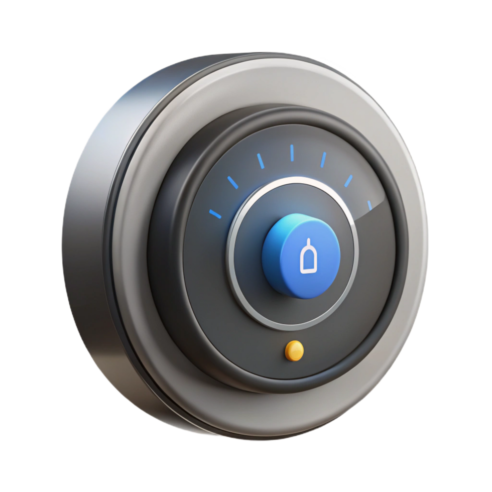 extraordinary classic Smart thermostat on a wall with Transparent Background sharp png