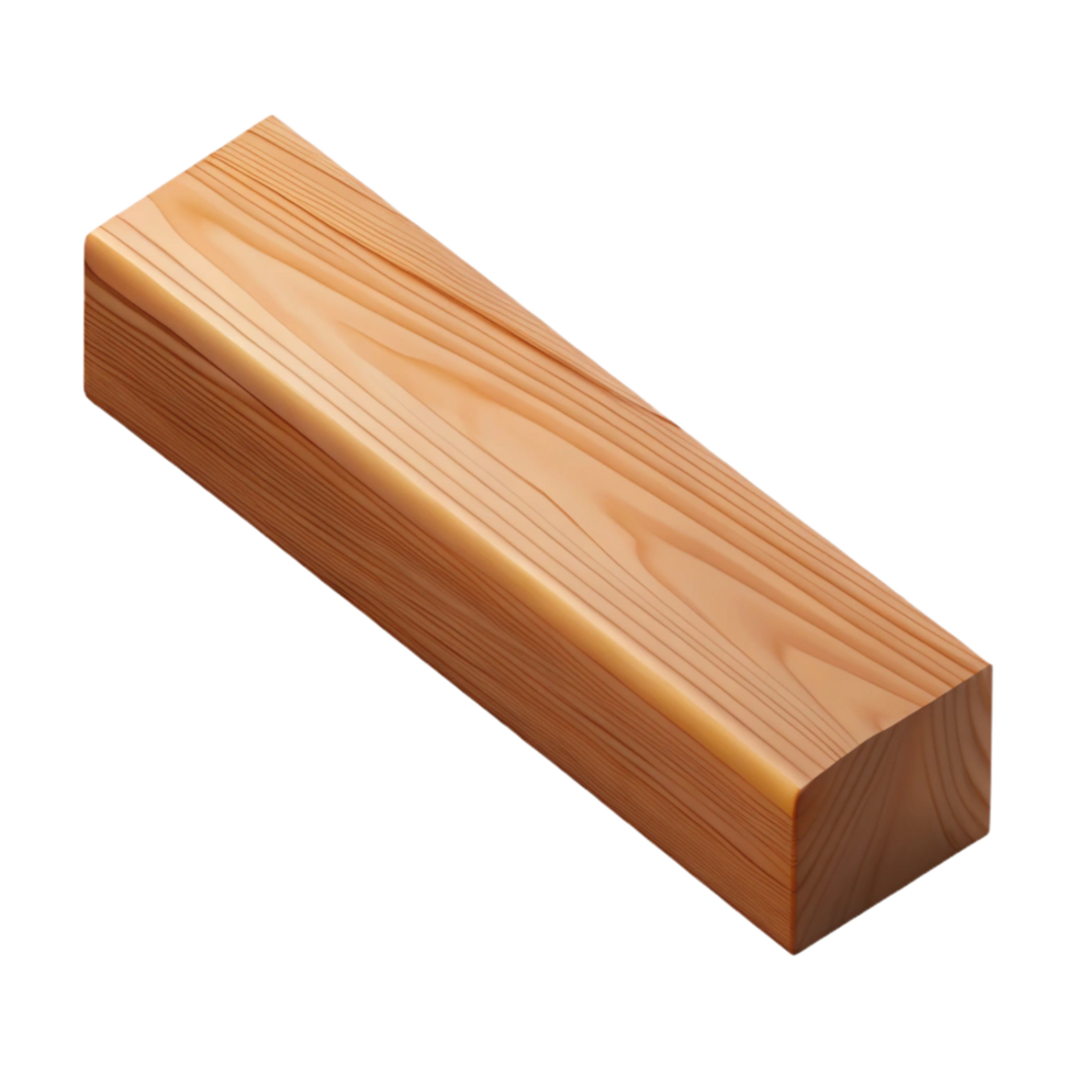 fascinating dynamic geometric Hyper-specific, professional render of a single, wooden beam with visible wood grain with Transparent Background professional png