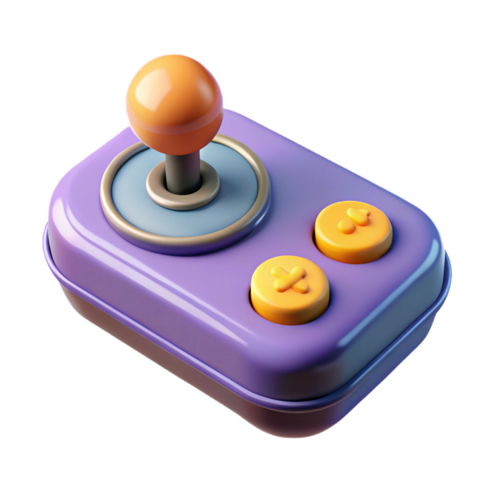 energetic alluring A retro game console controller with Transparent Background premium png