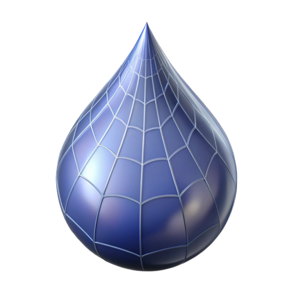 captivating quintessential Photorealistic, ultra-detailed, isolated cutout of a single dewdrop on a spiderweb with Transparent Background png