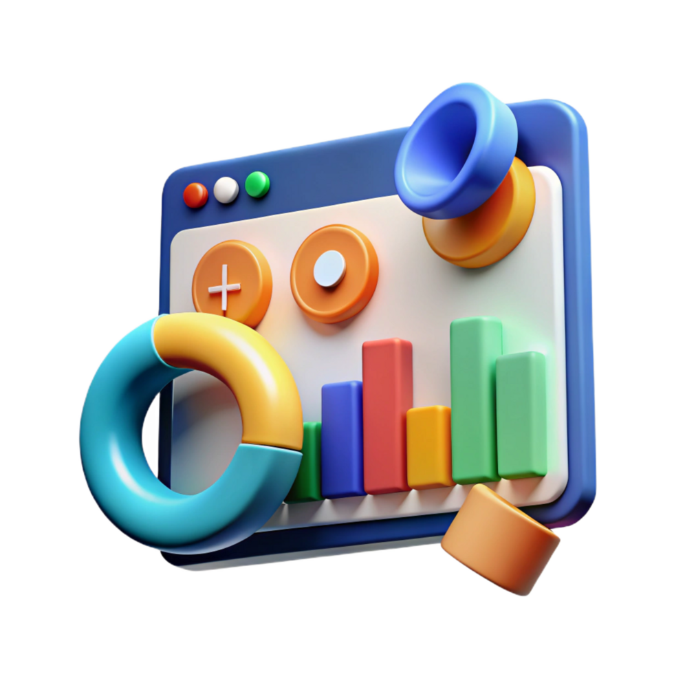enchanting urban Digital marketing analytics chart with Transparent Background precision png
