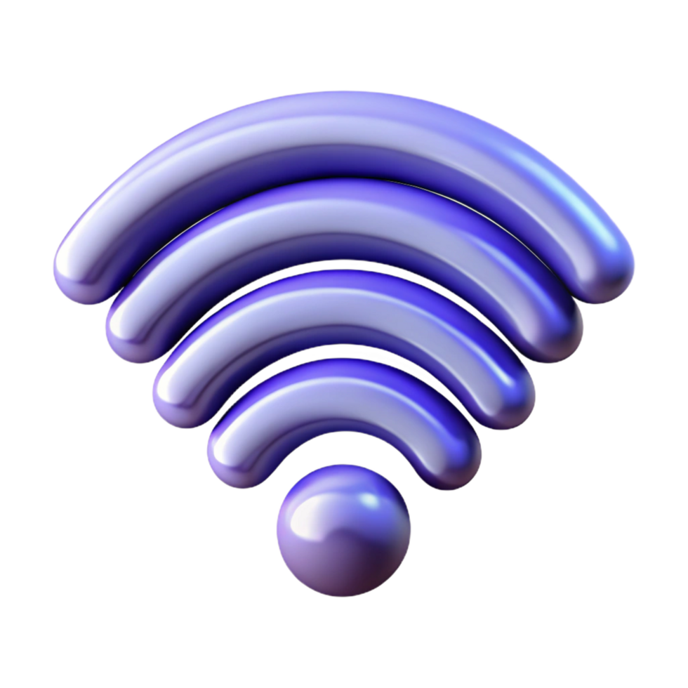 gorgeous harmonious art deco A stylized, abstract representation of a wifi signal with Transparent Background top-tier png