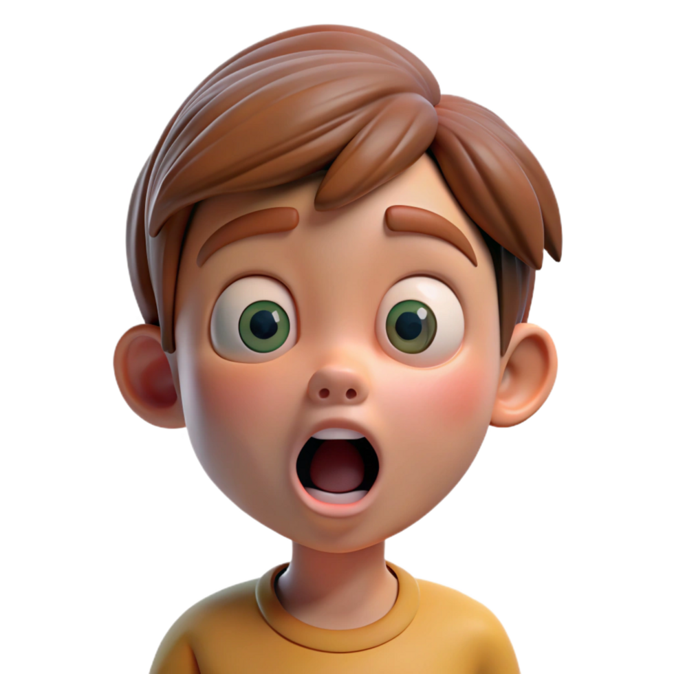 enchanting unparalleled Surprised child, open mouth, wide eyes, with Transparent Background png