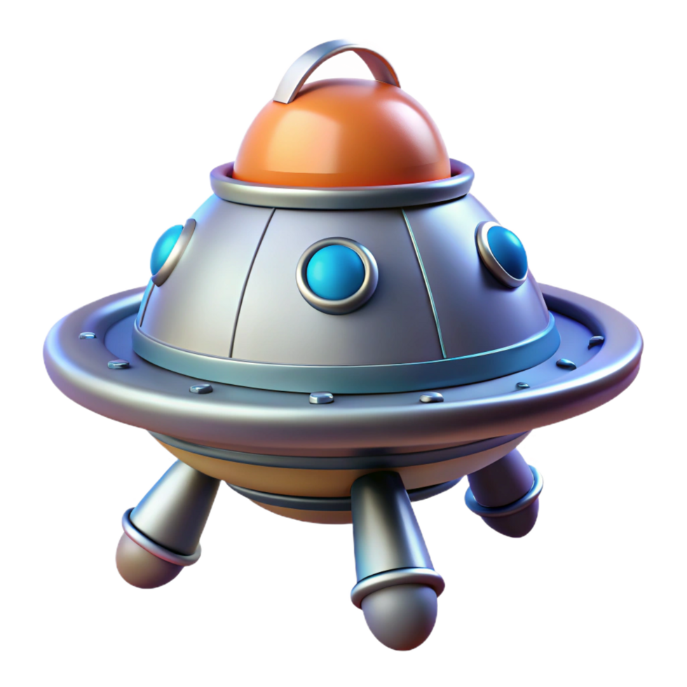 dreamy fascinating Concept art style, hyper-specific, professional render, isolated cutout of a single, futuristic space probe with Transparent Background ultra HD png