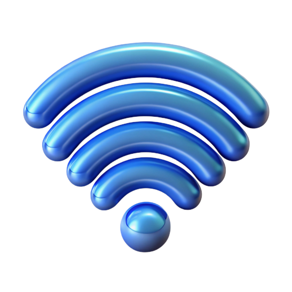 captivating unparalleled A wifi symbol, radiating waves with Transparent Background png