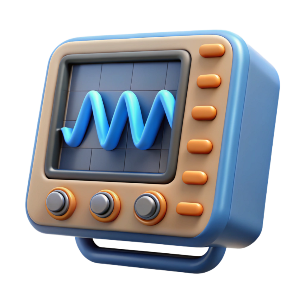 exemplary modern An oscilloscope, displaying a waveform with Transparent Background original png