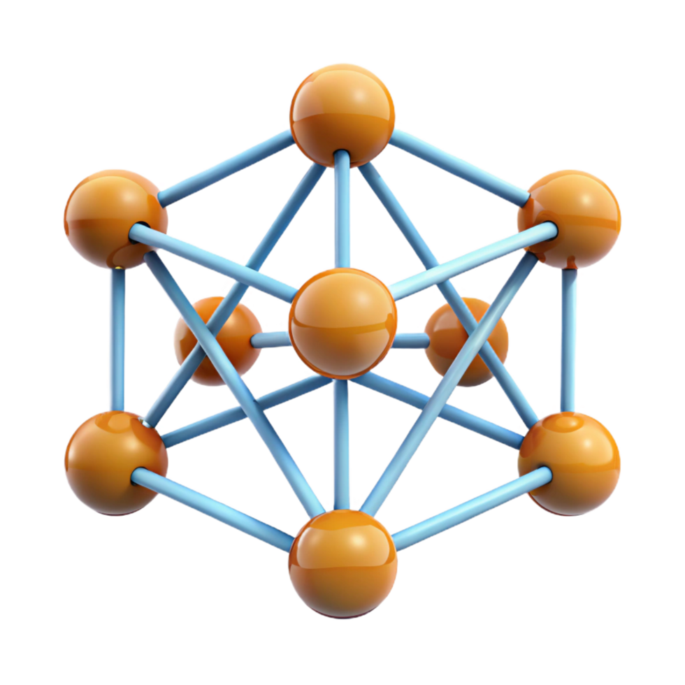 beautiful urban A floating, abstract network of interconnected nodes, with Transparent Background top-tier png
