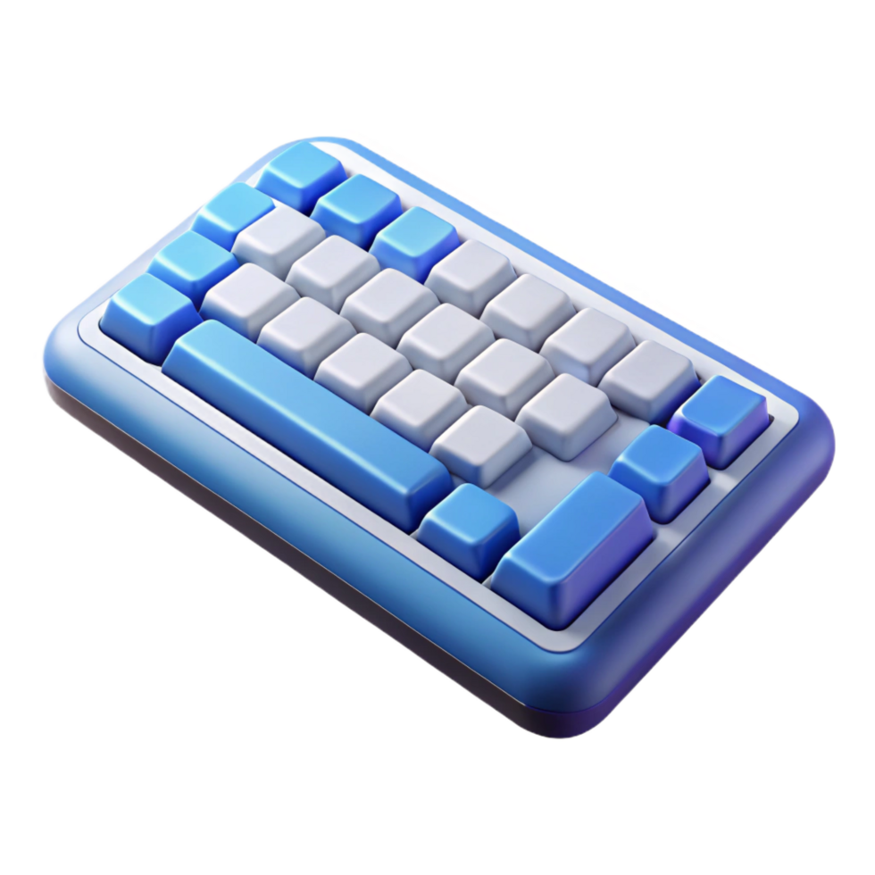 gorgeous ethereal contemporary Wireless keyboard with ergonomic design with Transparent Background ultra HD png