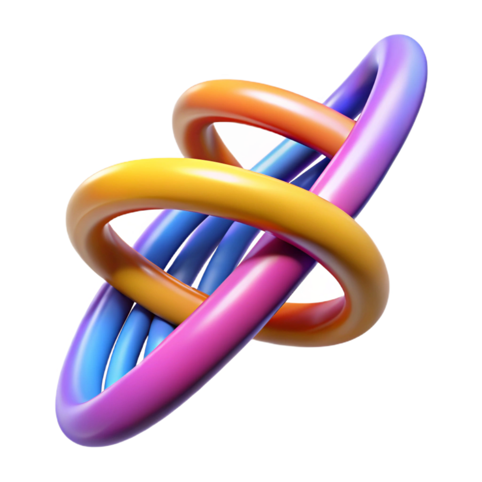 breathtaking inspired A DNA double helix, rotating, vibrant colors with Transparent Background png