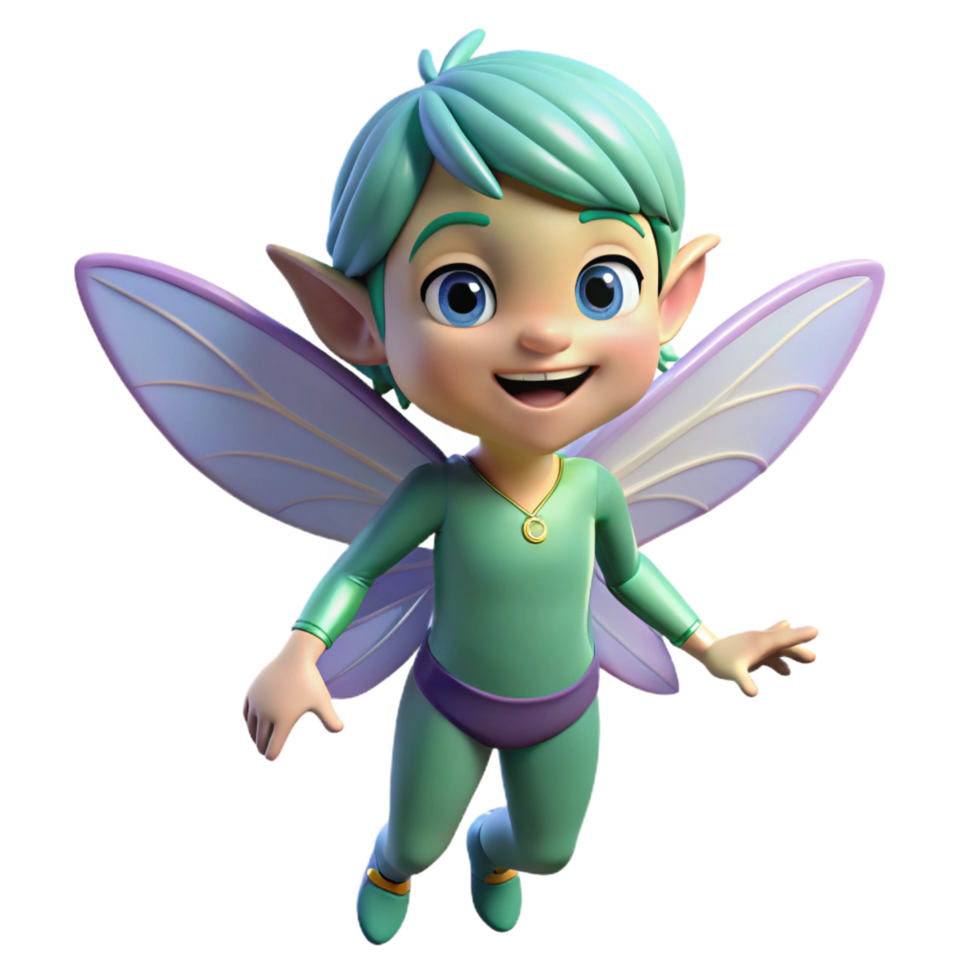 rare nordic A mischievous pixie with iridescent wings and a playful grin with Transparent Background exclusive png