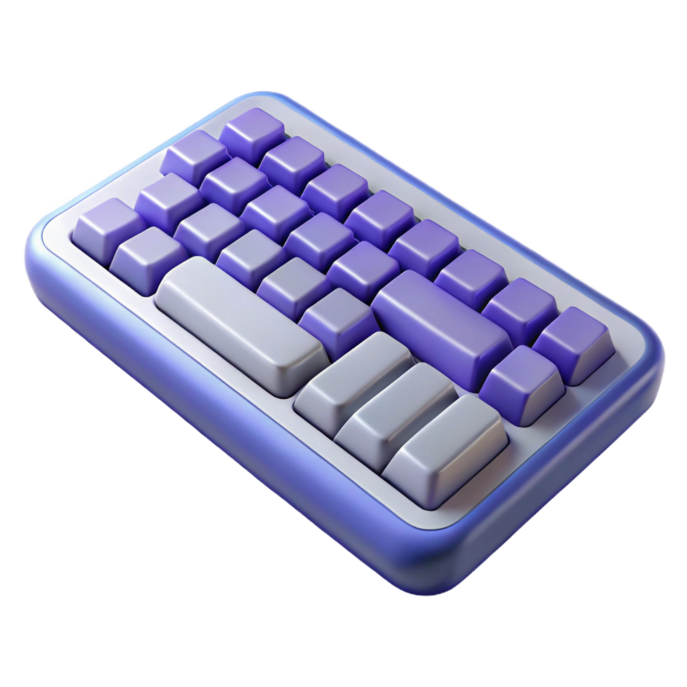 mysterious stunning Wireless keyboard with ergonomic design with Transparent Background artisan png