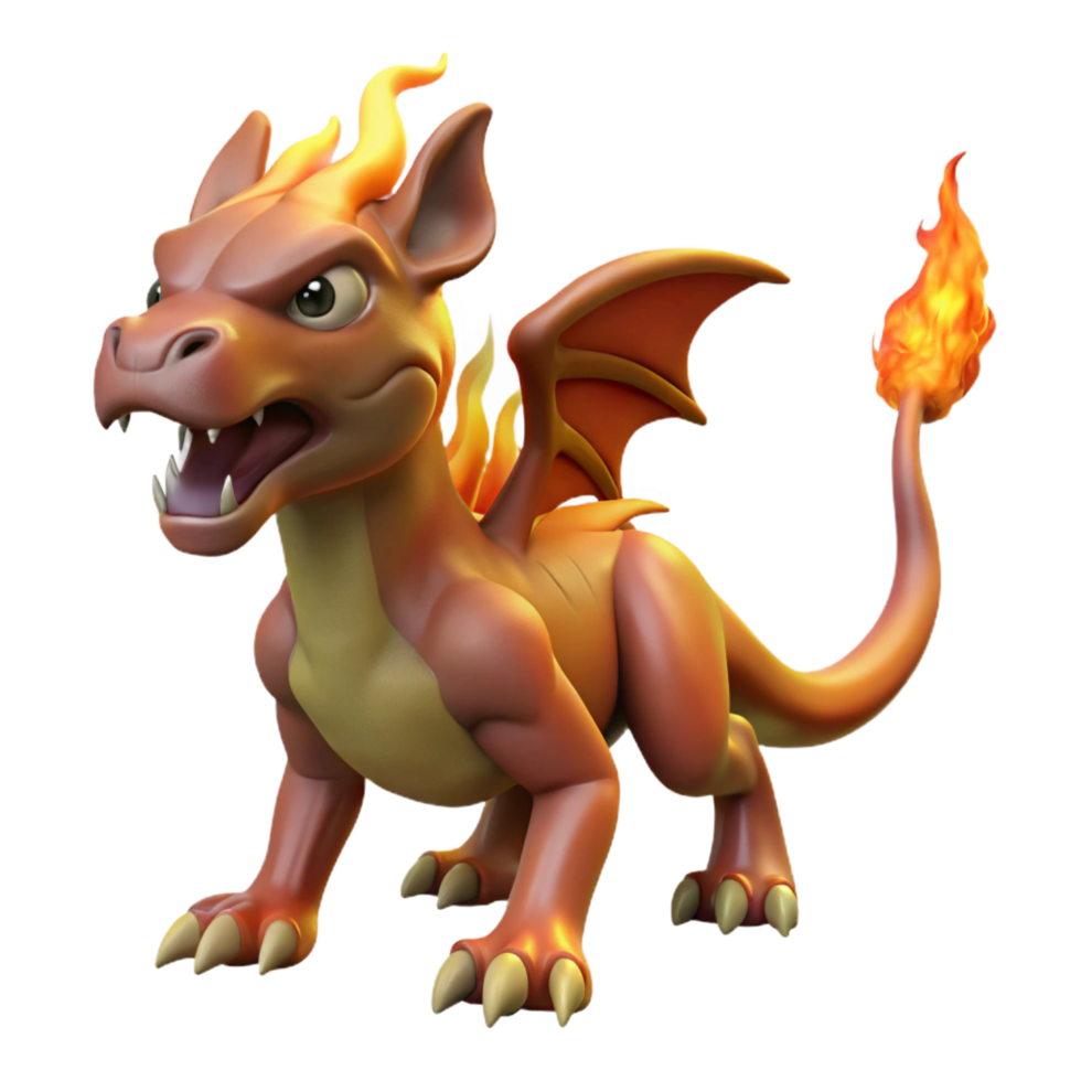 glorious whimsical rustic Chimera, fire-breathing hybrid, with Transparent Background genuine png