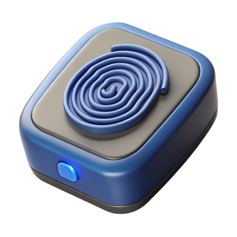 beautiful dramatic avant-garde Professional render, isolated cutout of a single biometric scanner, hyper-specific fingerprint sensor, ultra-detailed with Transparent Background 4K png