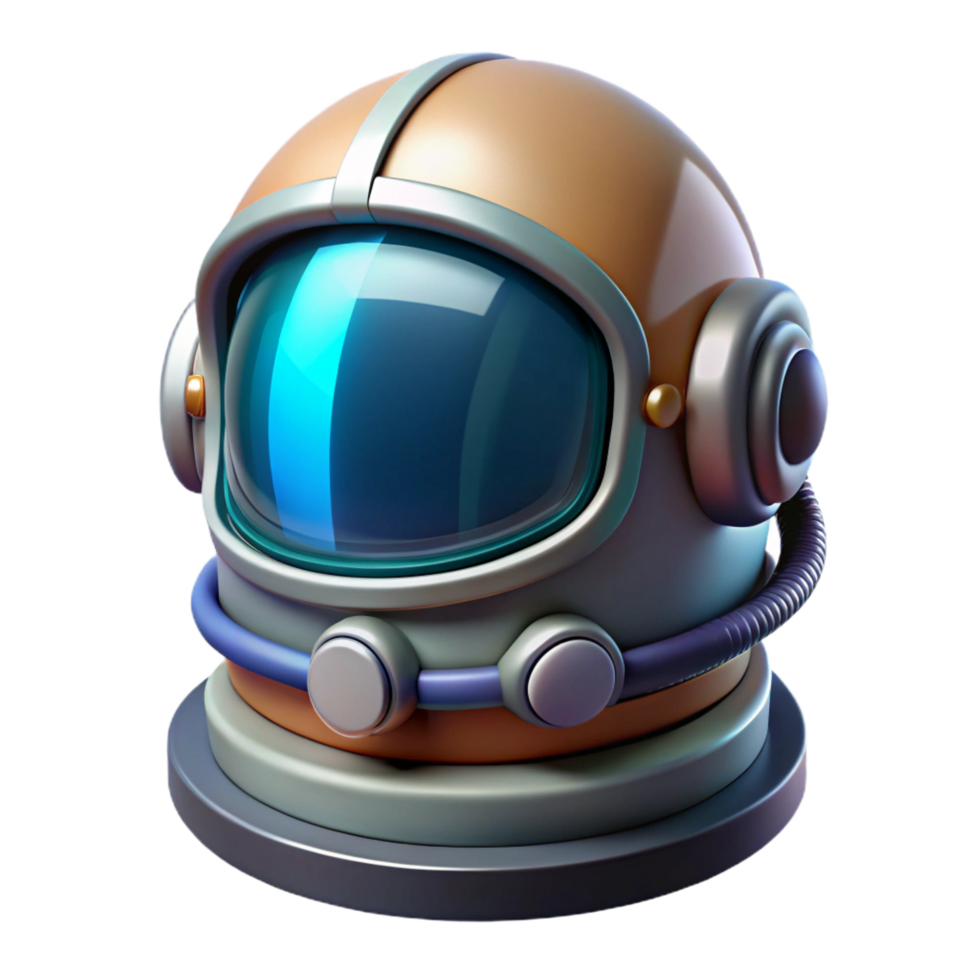 timeless victorian Concept art style, isolated cutout of a futuristic spacesuit helmet, highly detailed, hyper-specific with Transparent Background high quality png