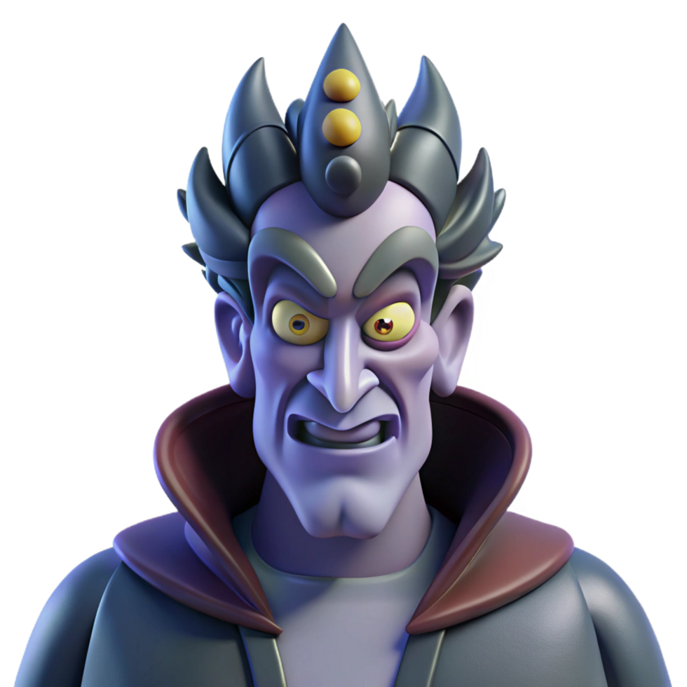 stunning intense traditional Hades, God of the Underworld, stern expression, with Transparent Background detailed png