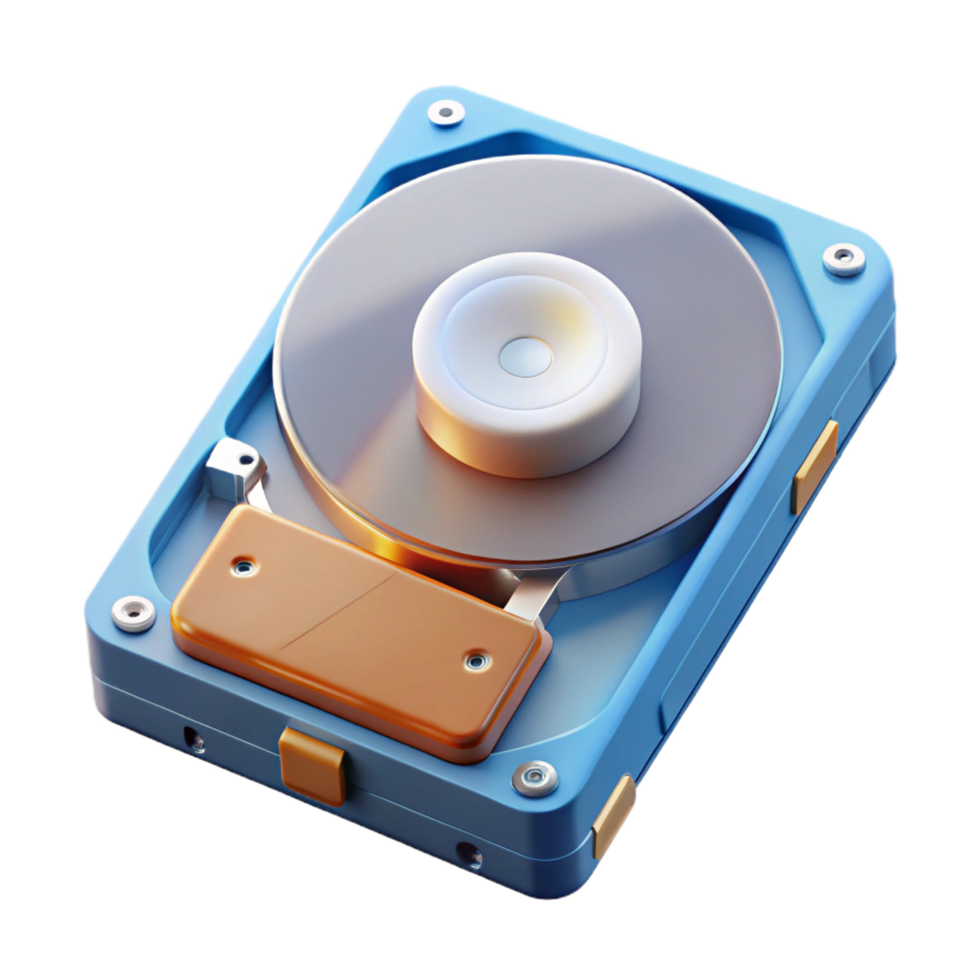 romantic magnificent A hard drive with exposed platters with Transparent Background elite png