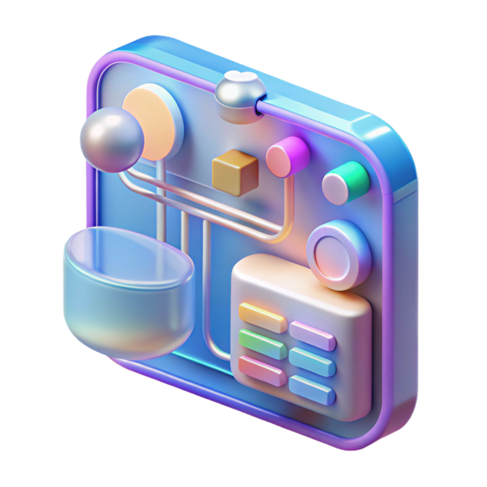 signature futuristic Holographic interface, data streams, user interface elements with Transparent Background masterfully captured png
