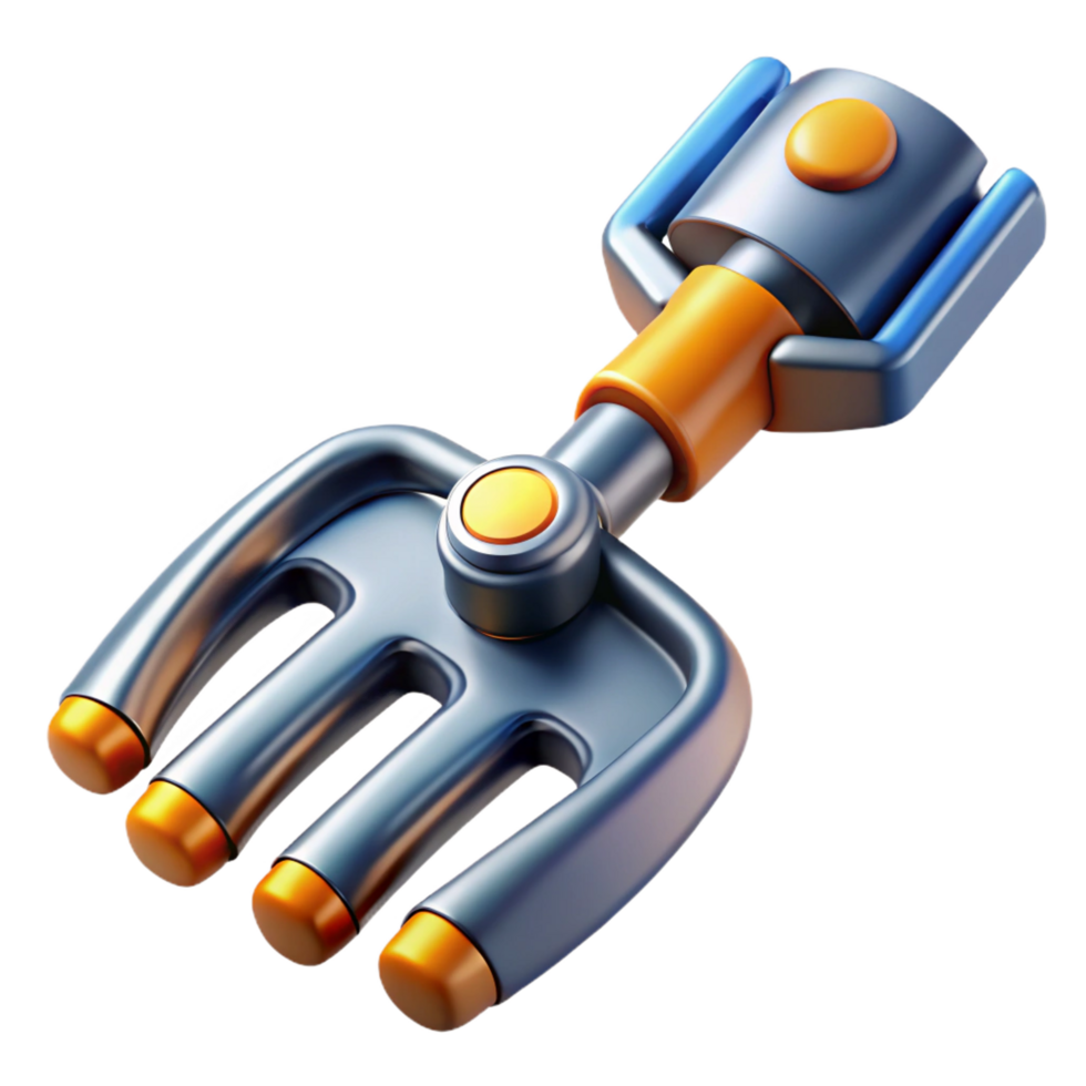 dazzling renaissance Hyper-specific, concept art style isolated cutout of a futuristic agricultural tool, ultra-detailed masterfully captured png