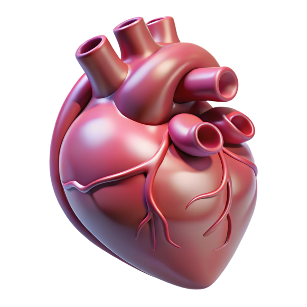 hypnotic notable Photorealistic biomechanical heart, isolated cutout, hyper-specific, ultra-detailed, professional render with Transparent Background png