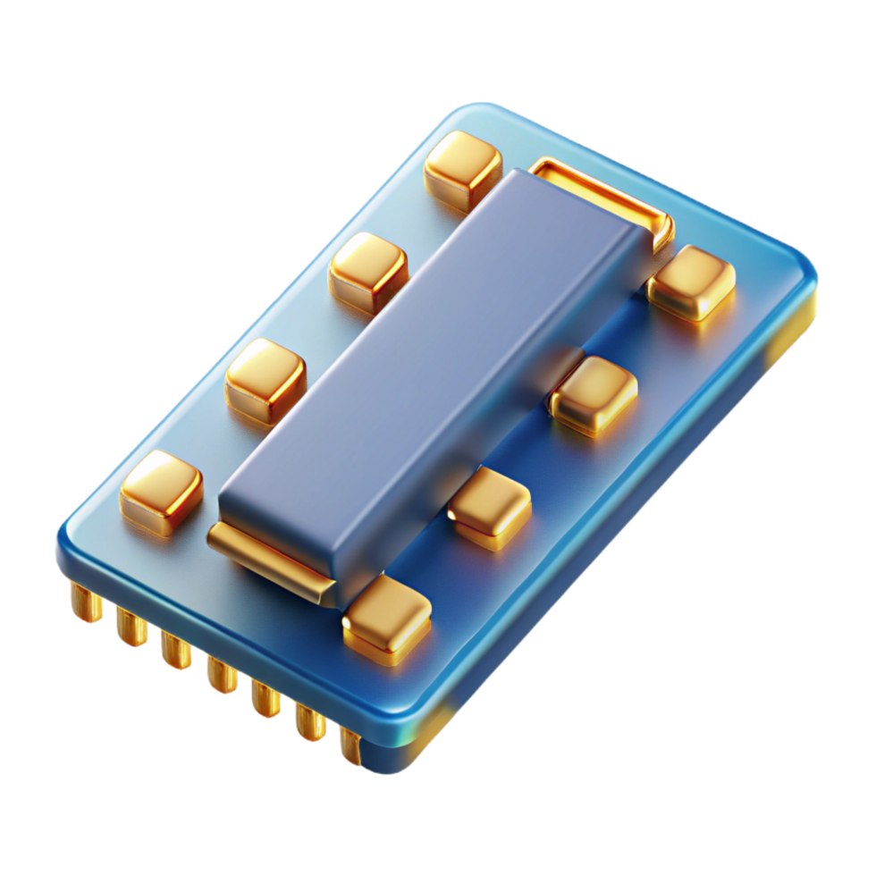 enchanting exceptional RAM module with gold connectors with Transparent Background png
