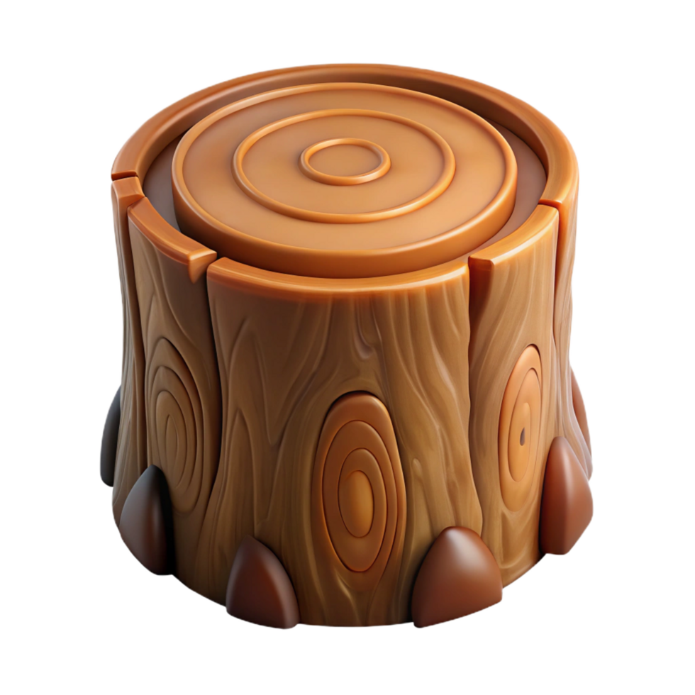 hypnotic dramatic renaissance Professional render, ultra-detailed, isolated cutout, concept art style of a single, cross-section of a tree trunk with Transparent Background authentic png
