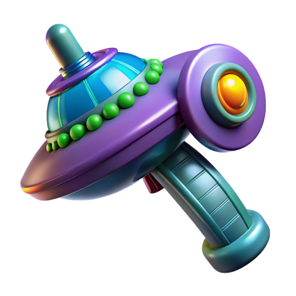 exceptional impressionist Alien weapon with unknown function with Transparent Background expertly shot png