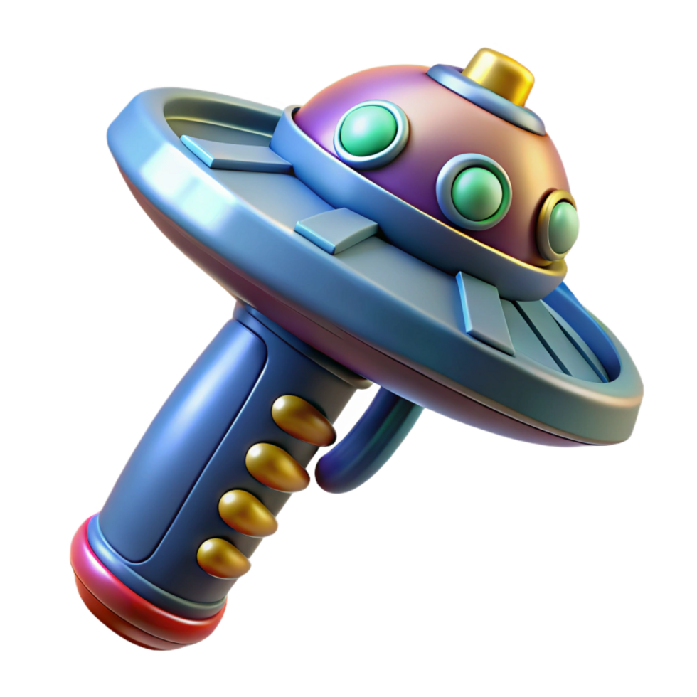 distinctive modern Alien weapon with unknown function with Transparent Background ultra HD png
