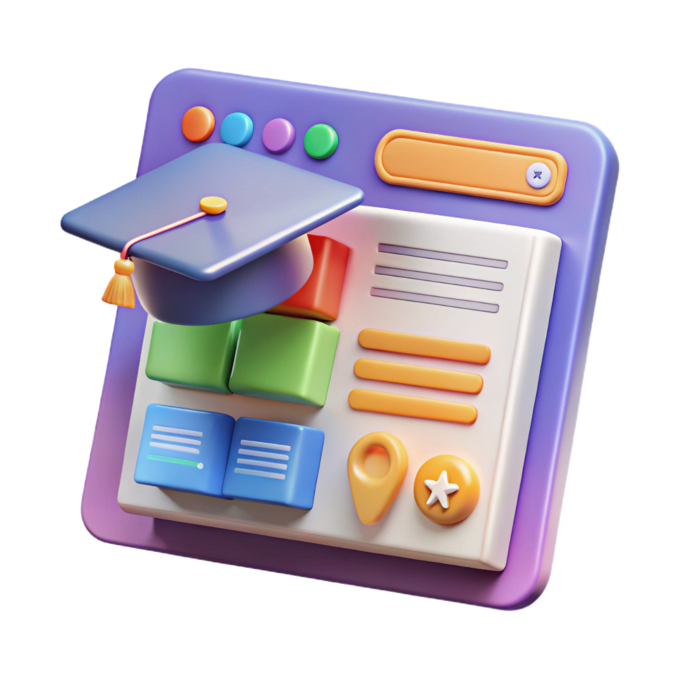 sought-after contemporary Online education platform interface with Transparent Background luxury png