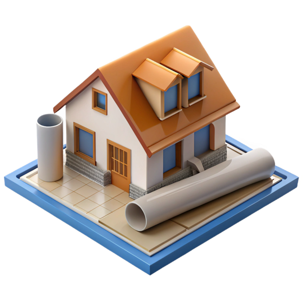 memorable traditional House plan architectural drawing floor plan with Transparent Background expertly shot png