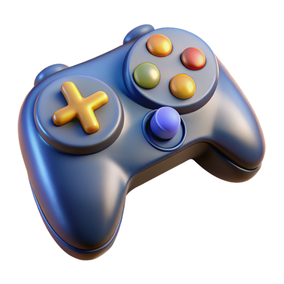 dreamy captivating Gaming controller with worn-out buttons with Transparent Background high resolution png
