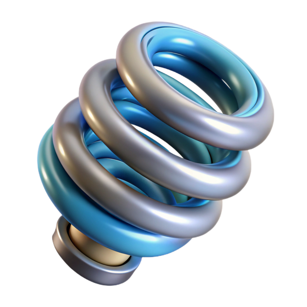 inspired minimalist Hyper-specific, ultra-detailed concept art style biomechanical spring, isolated cutout, professional render with Transparent Background gallery standard png