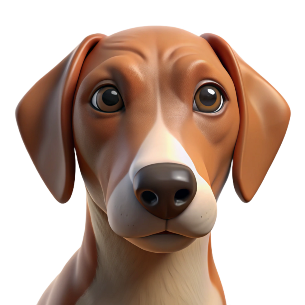 pristine retro Dog with floppy ears, dog portrait, with Transparent Background genuine png