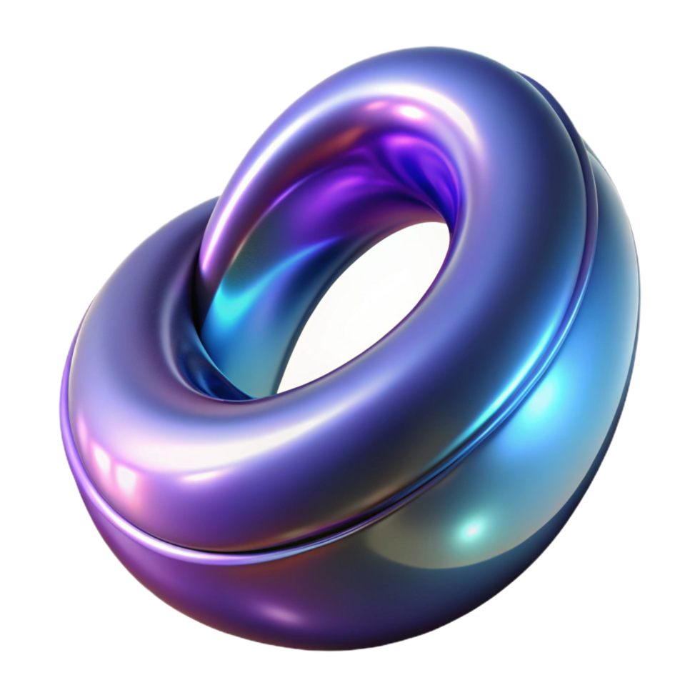 dynamic captivating Photorealistic, hyper-specific render of an isolated, rotating, Klein bottle made of liquid mercury with Transparent Background elite png