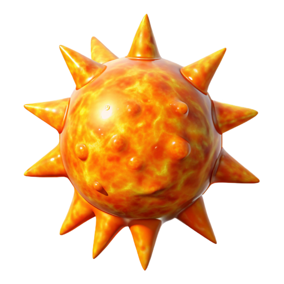 remarkable surreal Hyper-specific, photorealistic professional render of a single, dying star, emitting solar flares with Transparent Background refined png