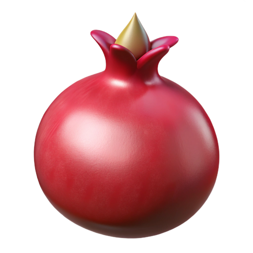 reflective hypnotic Hyper-specific concept art render of a single pomegranate seed with Transparent Background precision png